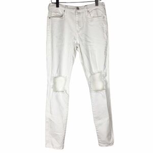 BLANK NYC Jeans Mid-Rise Skinny Distressed Ripped Knee Stretch Denim Size 28